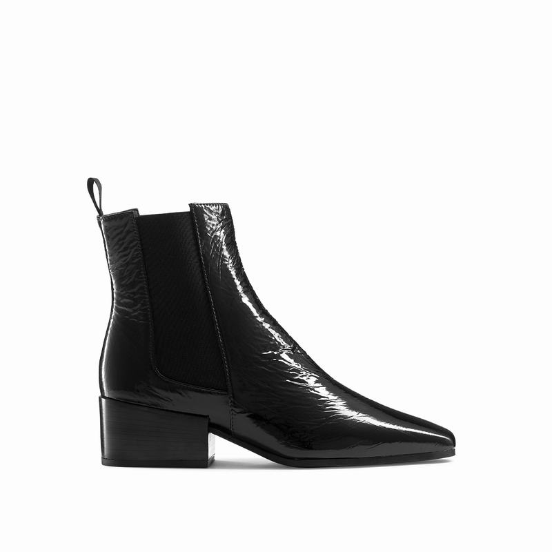 Russell & Bromley Lennox Square Toe Chelsea Boots Womens Black [AVK170KY]